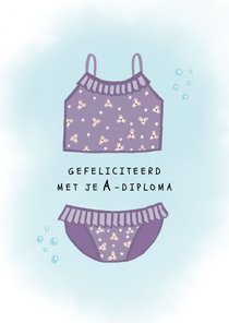 Felicitatie zwemdiploma bikini