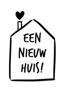 Felicitatiekaart een nieuw huis