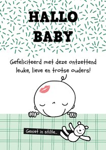 Felicitatiekaart geboorte hallo baby