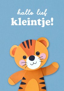 Felicitatiekaart geboorte tijgertje