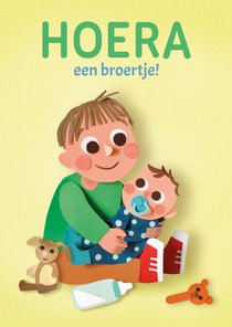 Felicitatiekaart 'Hoera je bent grote broer'