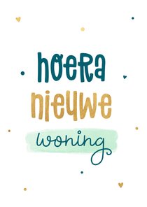 Felicitatiekaart hoera nieuwe woning