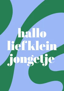 Felicitatiekaart lief klein jongetje vrolijk