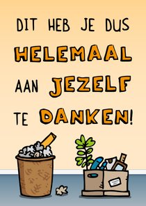 Felicitatiekaart nieuwe baan verdiende loon