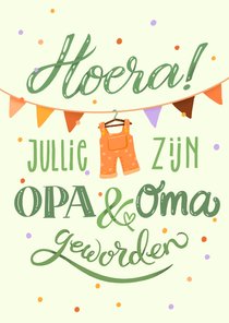 Felicitatiekaart nieuwe opa en oma