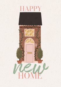 Felicitatiekaart nieuwe woning illustratie