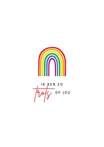 Felicitatiekaart pride regenboog trots op jou