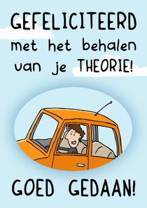 Felicitatiekaart rijbewijs - theorie