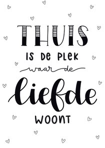 Felicitatiekaart - Thuis is waar de liefde woont