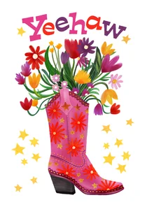 Felicitatiekaart Yeehaw