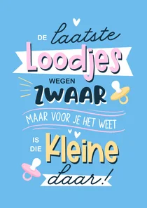 Felicitatiekaart zwanger zwangerschapsverlof laatste loodjes