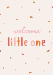 Felicitatiekaartje confetti pastel welcome little one roze