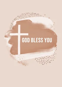 Felicitatiekaartje doop nude kruis