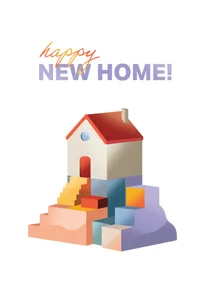 Felicitatiekaartje happy new home