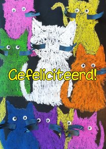 Felicitatiekaartje met katten