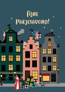 Fijne pakjesavond - Sint in de nacht - Sinterklaaskaart