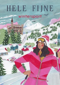 Fijne vakantie wintersport vrouw berg landschap Gstaad