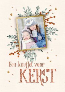 Foto-kerstkaart 'Een knuffel voor kerst'