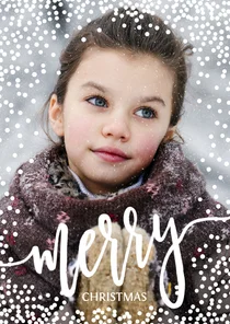 Foto kerstkaart sneeuw kader