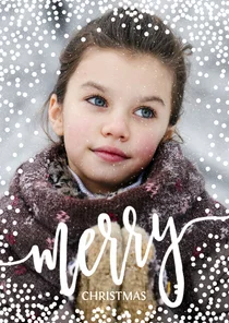 Foto kerstkaart sneeuw kader