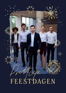 Foto kerstkaart zakelijk prettige feestdagen foto vuurwerk