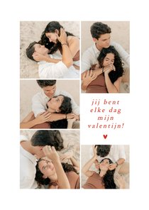 Fotocollage Valentijnsdag met vijf foto's minimalistisch