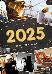 Fotocollage zakelijke kerstkaart jaartal 2025