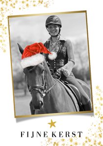 Fotokaart eigen paard kerstmuts