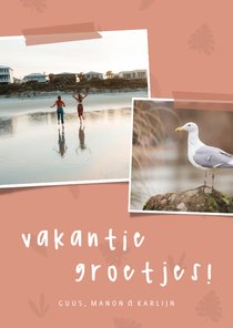 Fotokaart jungle blaadjes foto's vakantie