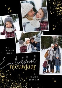 Fotokaart liefdevol nieuwjaar 4 foto's