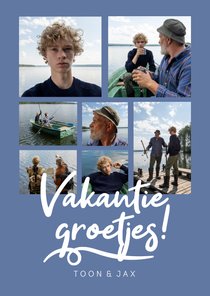 Fotokaart met vakantiegroetjes en 7 eigen foto's