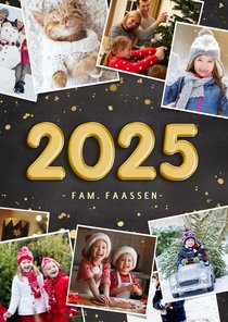 Fotokaart nieuwjaarskaart fotocollage en 2025