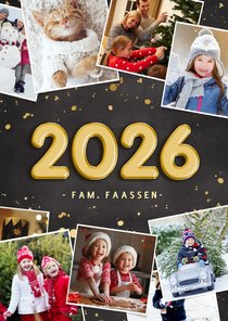 Fotokaart nieuwjaarskaart fotocollage en 2026