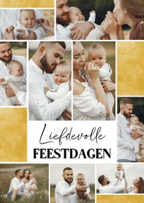 Fotokaartje kerst liefdevolle kerstdagen gouden vlakjes