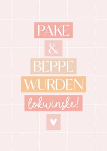 Fries felicitatiekaartje beppe & pake wurden kleindochter