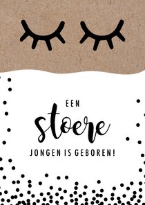 Geboorte felicitatie een stoere jongen is geboren!