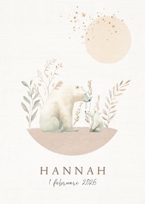 Geboortekaartje winterbaby ijsberen