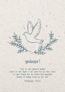 Gedoopt! Sent hope - christelijke felicitatiekaart doop