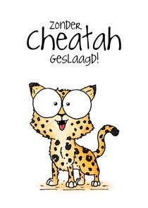 Geslaagd kaart geslaagd zonder cheatah