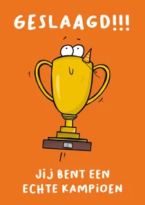 Geslaagd kaart kampioen beker!
