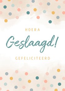 Geslaagd kaartje met confetti