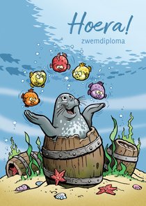 Geslaagd zwemdiploma zeehond