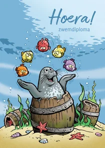 Geslaagd zwemdiploma zeehond