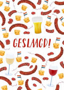 Geslaagdkaart worst kaas