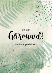 Getrouwd van harte gefeliciteerd -watercolors