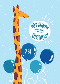 Giraffe Happy Birthday