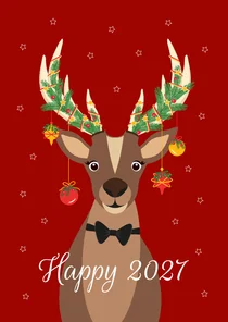 Grappig en lieve Rudolf wenst jullie een fijn en happy 2027