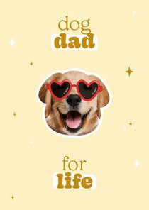 Grappig vaderdagkaartje dog dad met foto