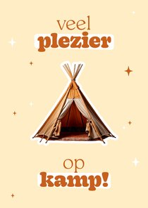 Grappig vakantie kaartje veel plezier op kamp