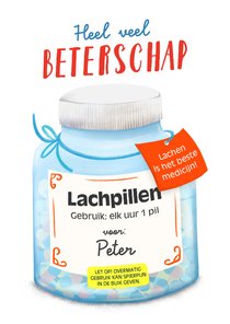 Grappige beterschapskaart 'Lachen is het beste medicijn!'